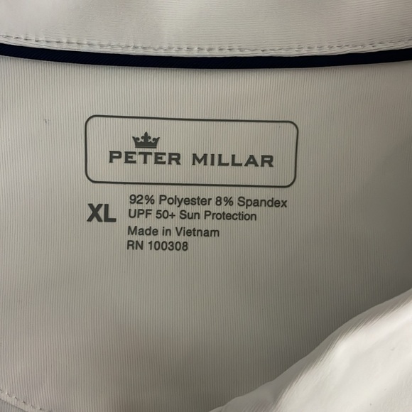 Peter Millar Golf Polo White Size XL - Picture 5 of 10